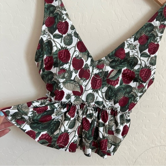 Kortni Jeane Raspberry Peplum Swim Top - Picture 4 of 5